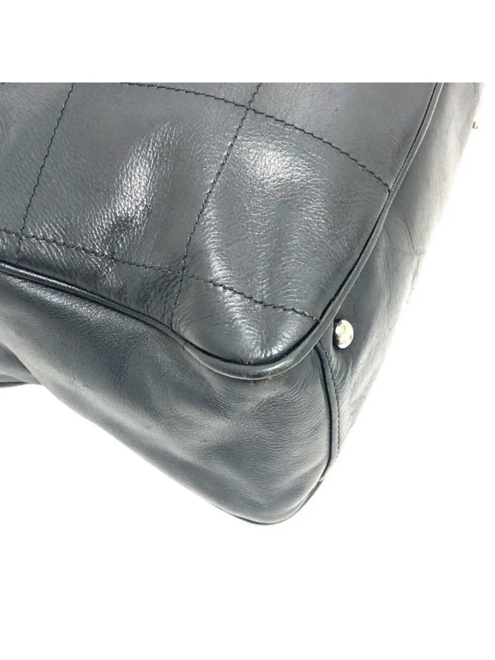 Chanel Handle Choco Bar Leather Black Handbag